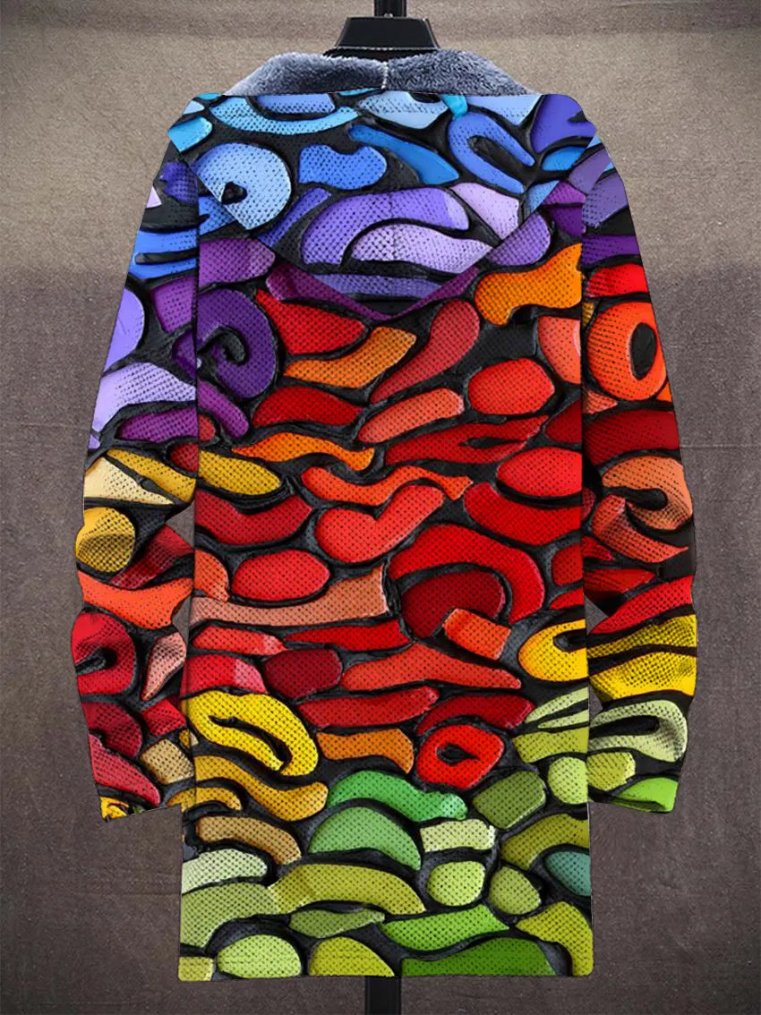 Blanche Rainbow Art Coat