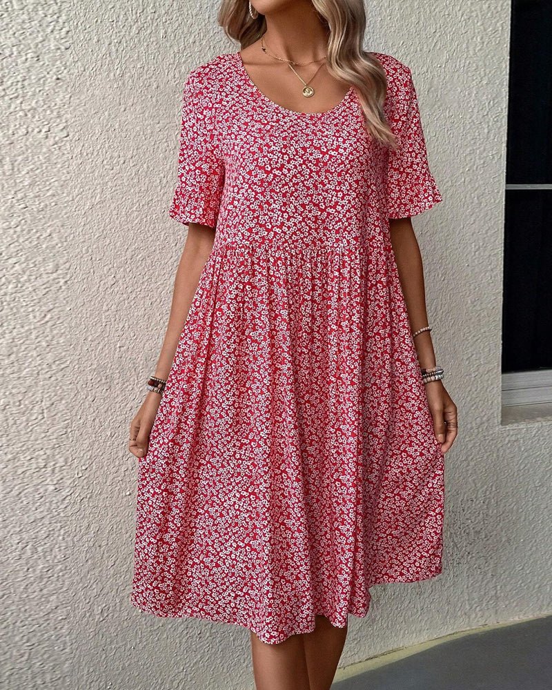 Anne | Elegant Bloom Midi Dress