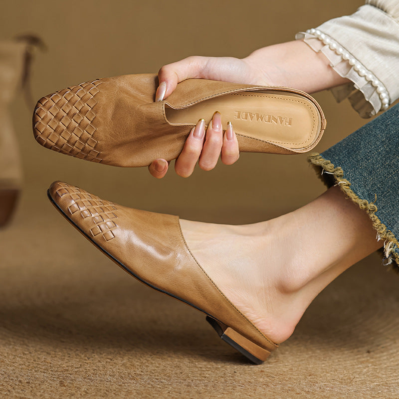 Viola Geniune Leather Mules
