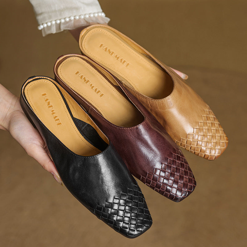 Viola Geniune Leather Mules