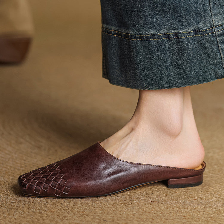 Viola Geniune Leather Mules