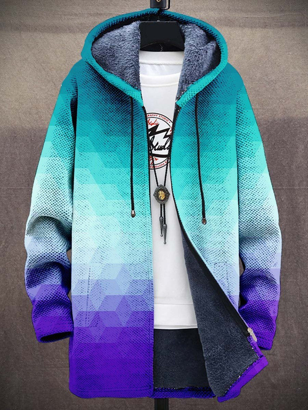 Arctic Glow Luxurious Art Coat