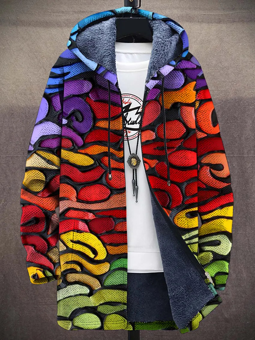 Blanche Rainbow Art Coat